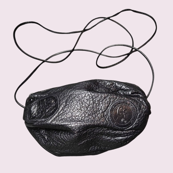 Carlos Falchi Black Leather Crossbody Bag - Picture 3 of 4